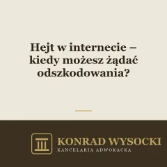 Hejt w internecie – kiedy możesz żądać odszkodowania?