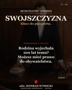 Obywatelstwo po przodkach z Galicji: prawo swojszczyzny