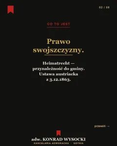 Obywatelstwo po przodkach z Galicji: prawo swojszczyzny