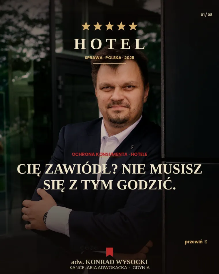 Reklamacja hotelu — obniżenie ceny, odstąpienie, zwrot kosztów