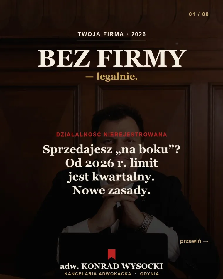 Działalność nierejestrowana 2026: limit już nie miesięczny, lecz kwartalny