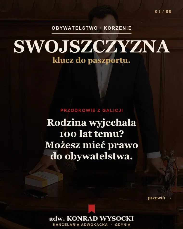 Obywatelstwo po przodkach z Galicji: prawo swojszczyzny