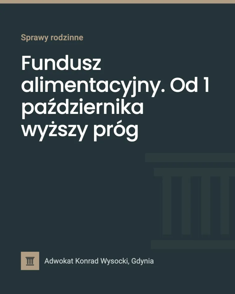 Fundusz alimentacyjny. Od 1 października wyższy próg
