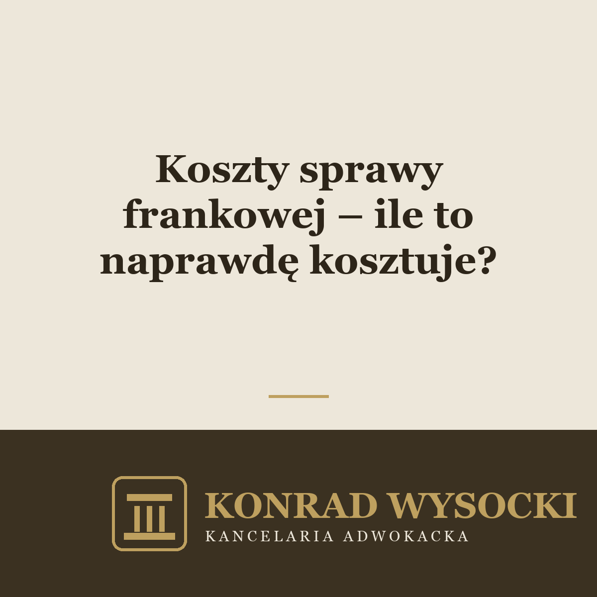 Koszty sprawy frankowej – ile to naprawdę kosztuje?