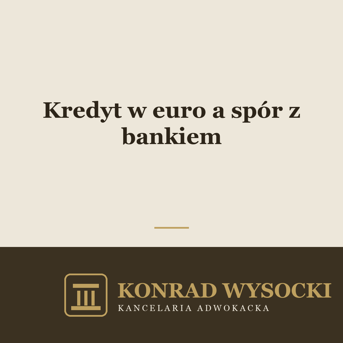 Kredyt indeksowany do euro — czy też można pozwać bank?