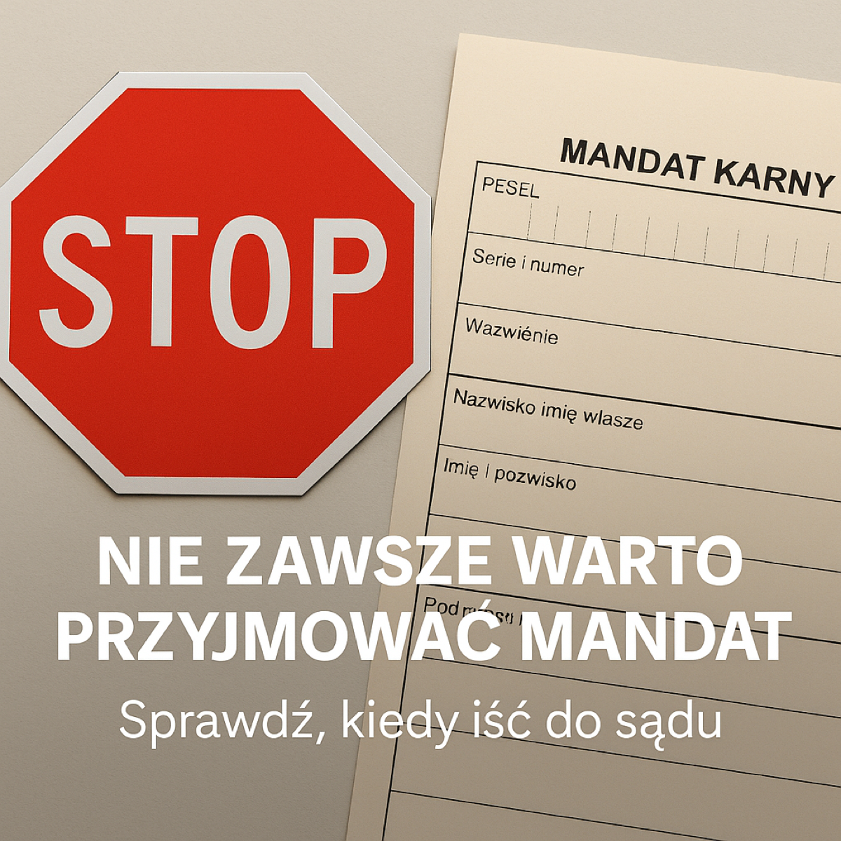 Mandat czy sprawa w sądzie – kiedy warto się odwołać?