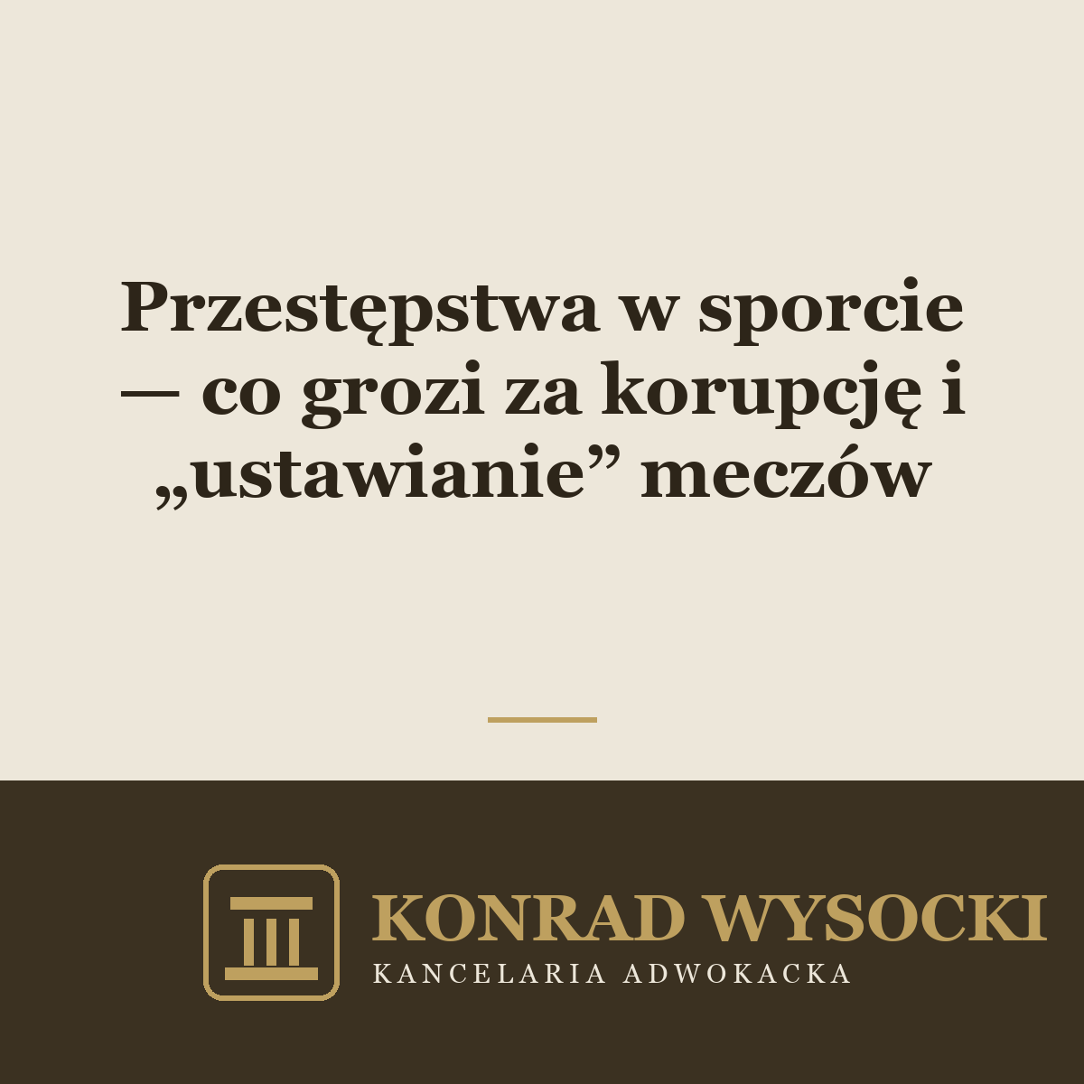 Przestępstwa w sporcie — korupcja, „ustawianie" meczów i zakłady. Co grozi za łamanie prawa sportowego