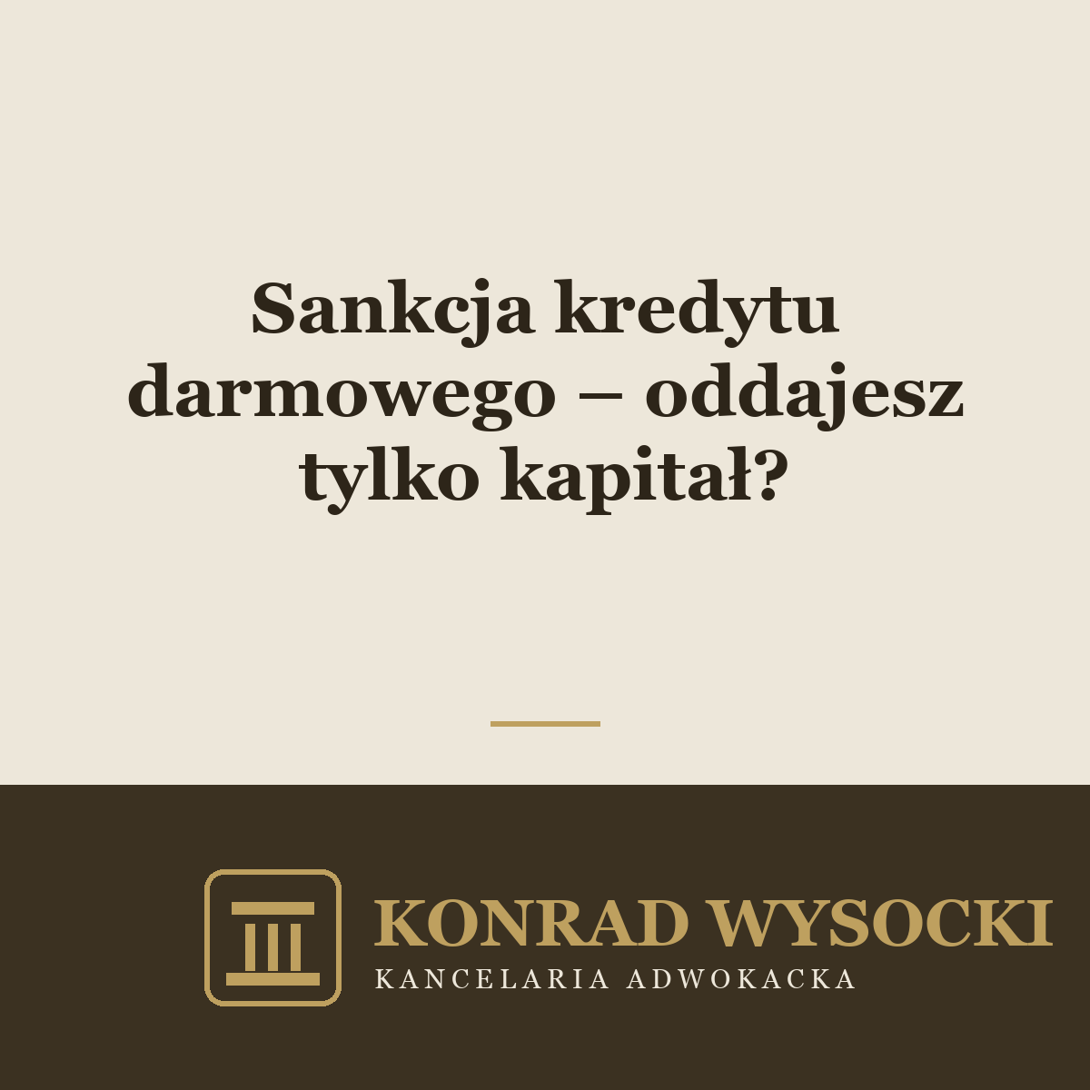Sankcja kredytu darmowego – czy możesz oddać tylko kapitał?