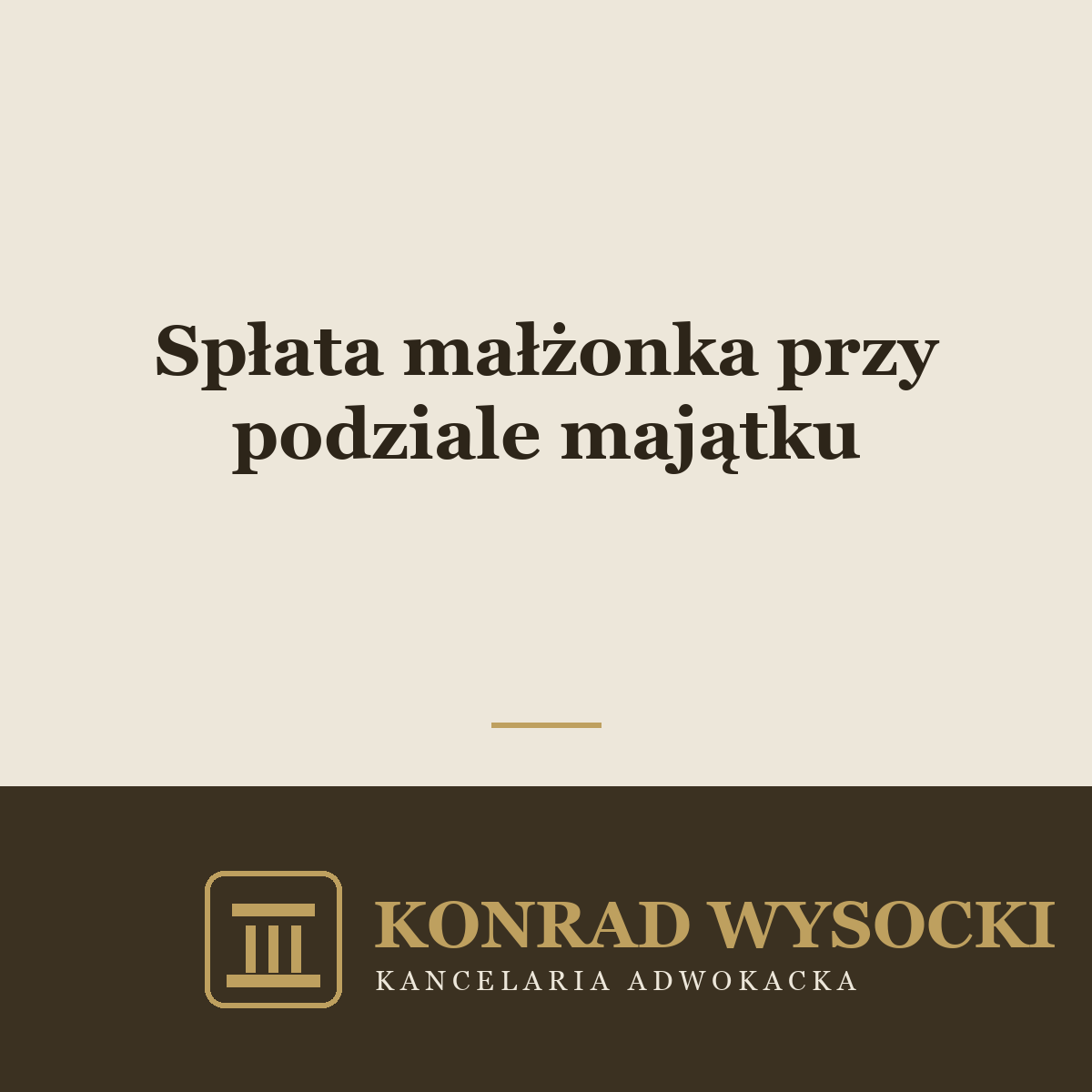 Spłata małżonka przy podziale majątku